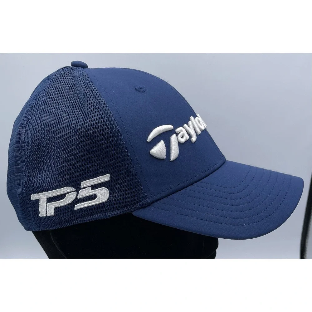 TaylorMade Tour Cage 23 Navy‎ Blue Mesh Back Headwear Fitted Men's S/M NWOT New